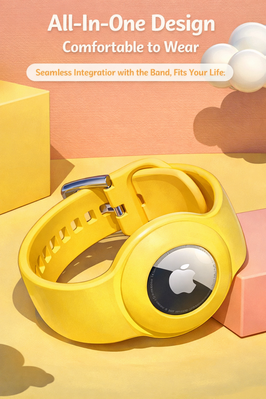 Kids AirTag Wristband Case  Liquid Silicone Watch-Style Protective Bracelet for Apple AirTag