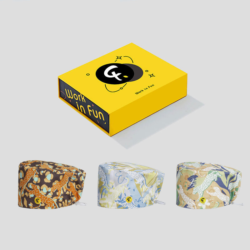 Wrap Turban Doctor Wrap Cap Nurse Work Cap Beanie Jungle Walk Men & Women Spring Summer