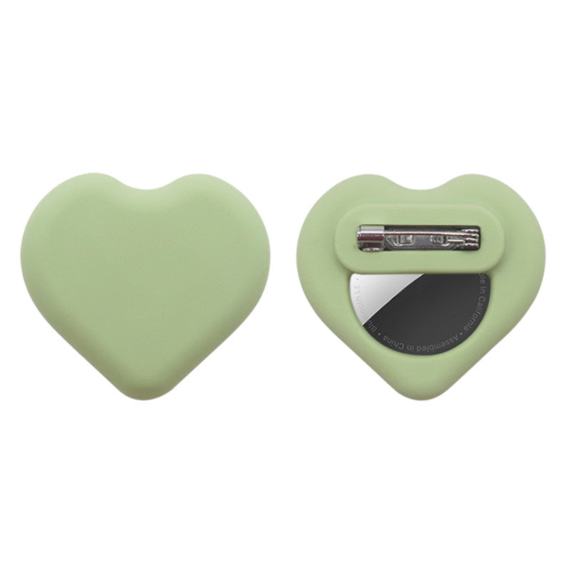 Heart Shaped AirTag Case for Apple AirTag & AirTag 2  Silicone Protective Cover with Keychain Clip  Cute Anti-Scratch Shockproof Tracker Holder