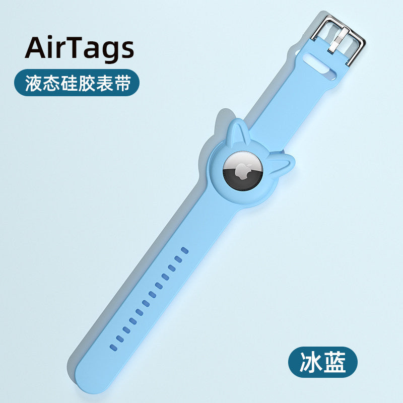 Kids AirTag Wristband Case  Liquid Silicone Watch-Style Protective Bracelet for Apple AirTag