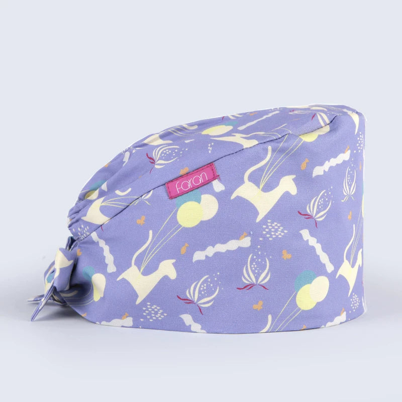 Faran Surgical Cap Doctor Nurse Work Hat Pet Hospital Gourd Hat Wrap Turban Fairy Tale