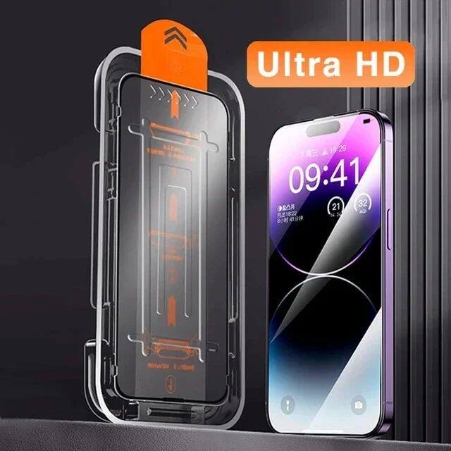8K Oleophobic Coating Dust free Installation Privacy Screen Protector For iPhone Matte Glass