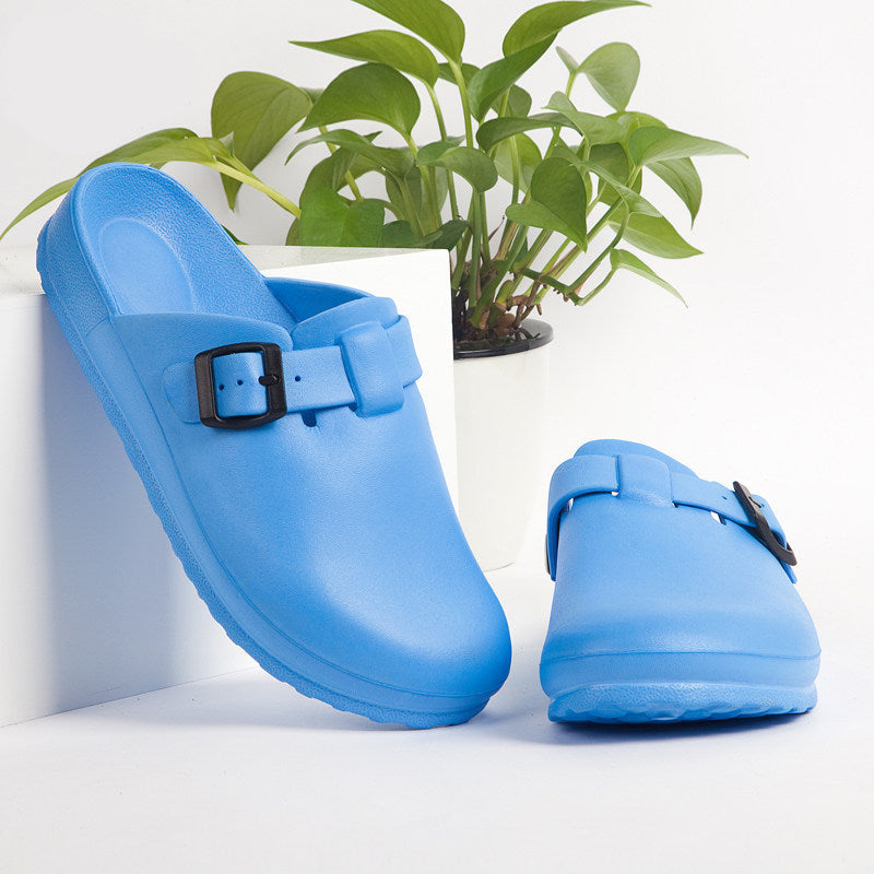 Lightweight EVA Work Slippers – Anti-Slip Medical & Lab Shoes