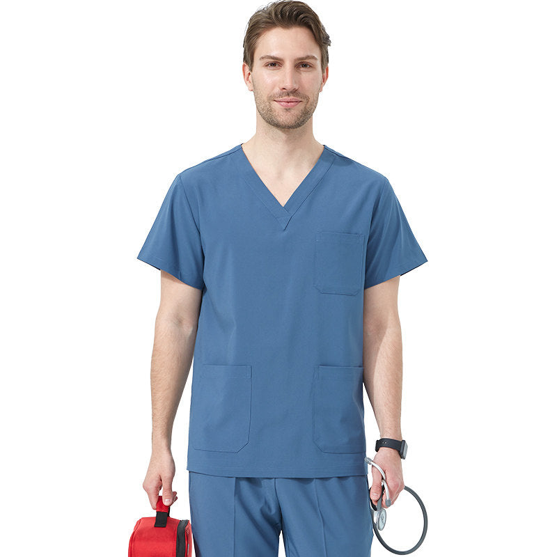 Quick-drying hand washing coat, women's short-sleeved surgical gown, operating room work clothes, elastic doctor's brush handsuit, long-sleeved men