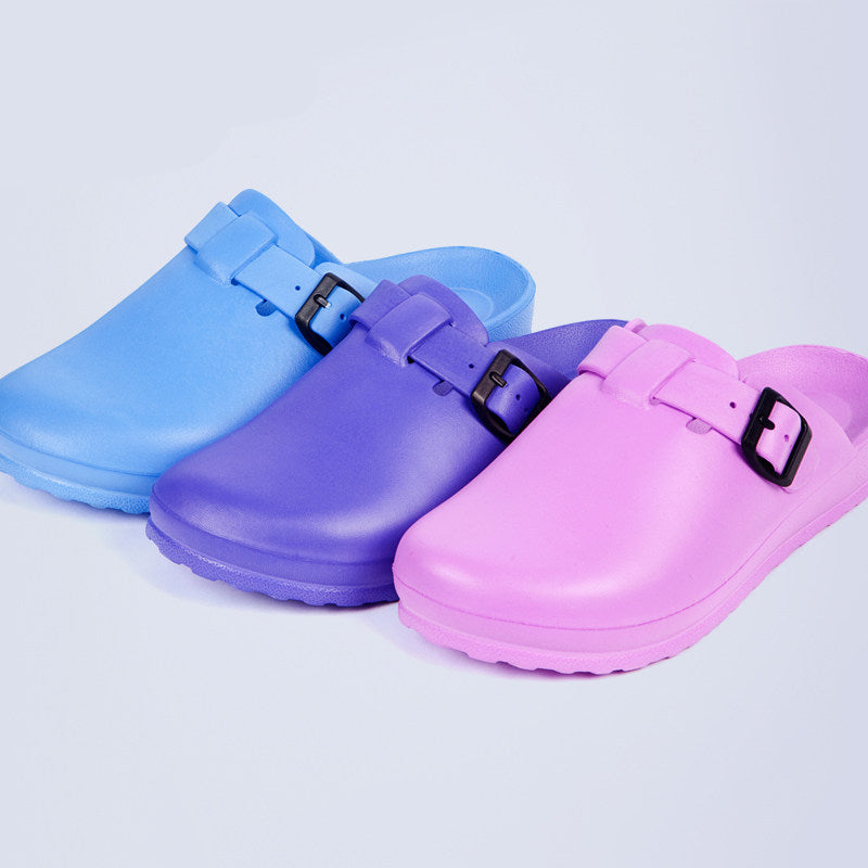 Lightweight EVA Work Slippers – Anti-Slip Medical & Lab Shoes