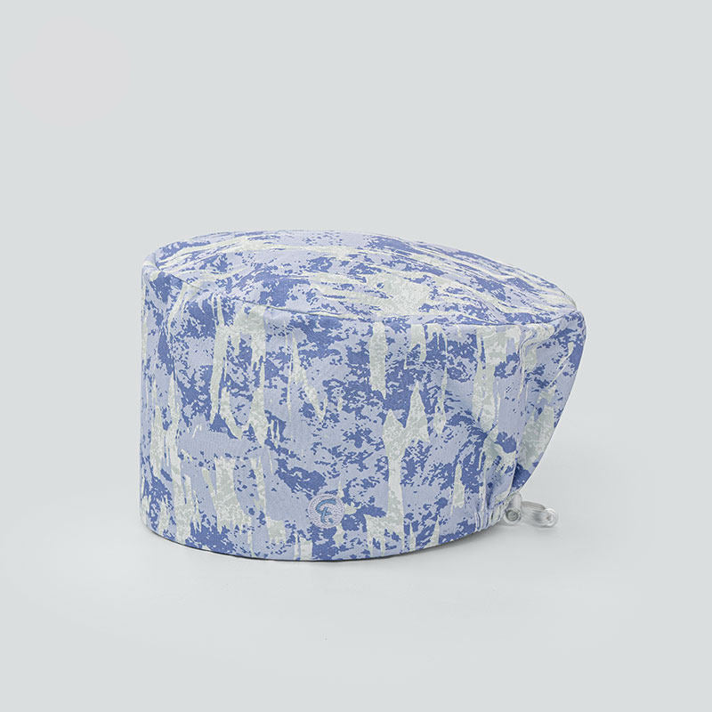 Nurse Beanie Elastic Cap Doctor Work Cap Printed Surgical Oral Head Cap Cotton Breathable for Men and Women