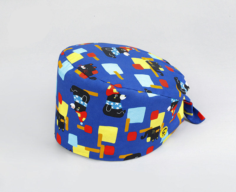 Medical Work Cap Surgical Hat Gourd Hat Cartoon Print Hat Magic Maze Men and Women Summer