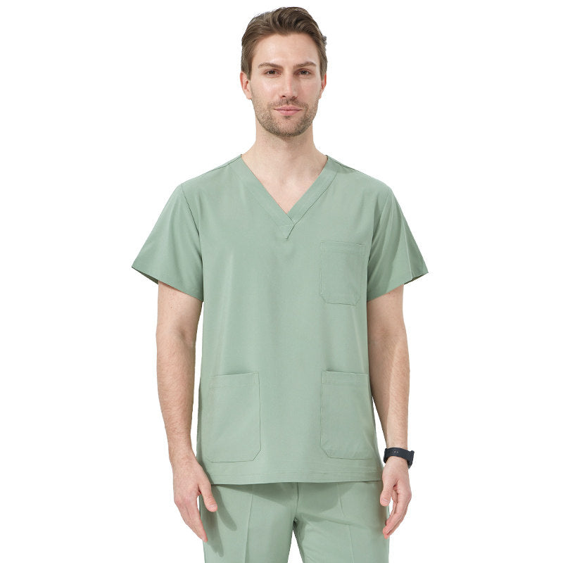 Quick-drying hand washing coat, women's short-sleeved surgical gown, operating room work clothes, elastic doctor's brush handsuit, long-sleeved men