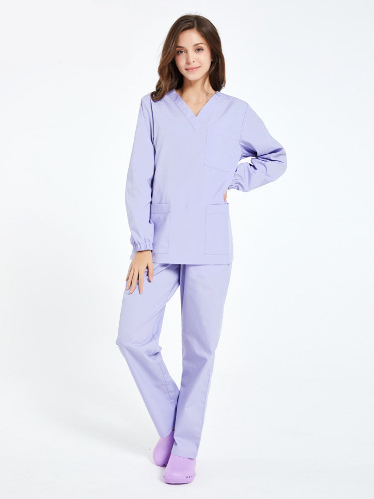 Surgical gowns, hand washing gowns, solid color overalls, doctor nurse uniforms, clean rooms, laboratories, long sleeve overalls