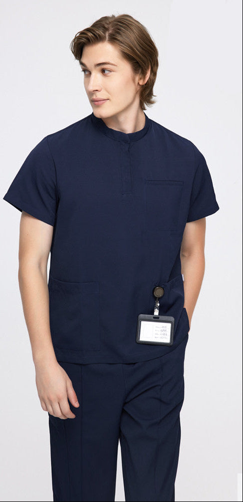 New product cool and breathable hand wash suit doctor nurse brush suit round neck oral surgical suit