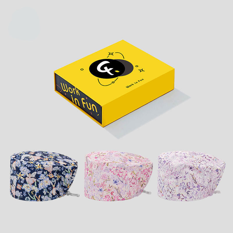 Doctor nurse beanie surgery hood cap stomatology hospital pet doctor work hat flower dance