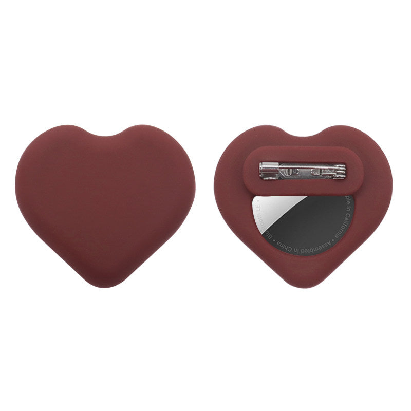 Heart Shaped AirTag Case for Apple AirTag & AirTag 2  Silicone Protective Cover with Keychain Clip  Cute Anti-Scratch Shockproof Tracker Holder