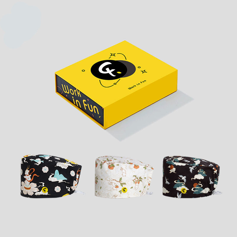 Turban, turban, hood, doctor, nurse, work hat, beanie, cotton, spring and summer, men and women, Dunhuang