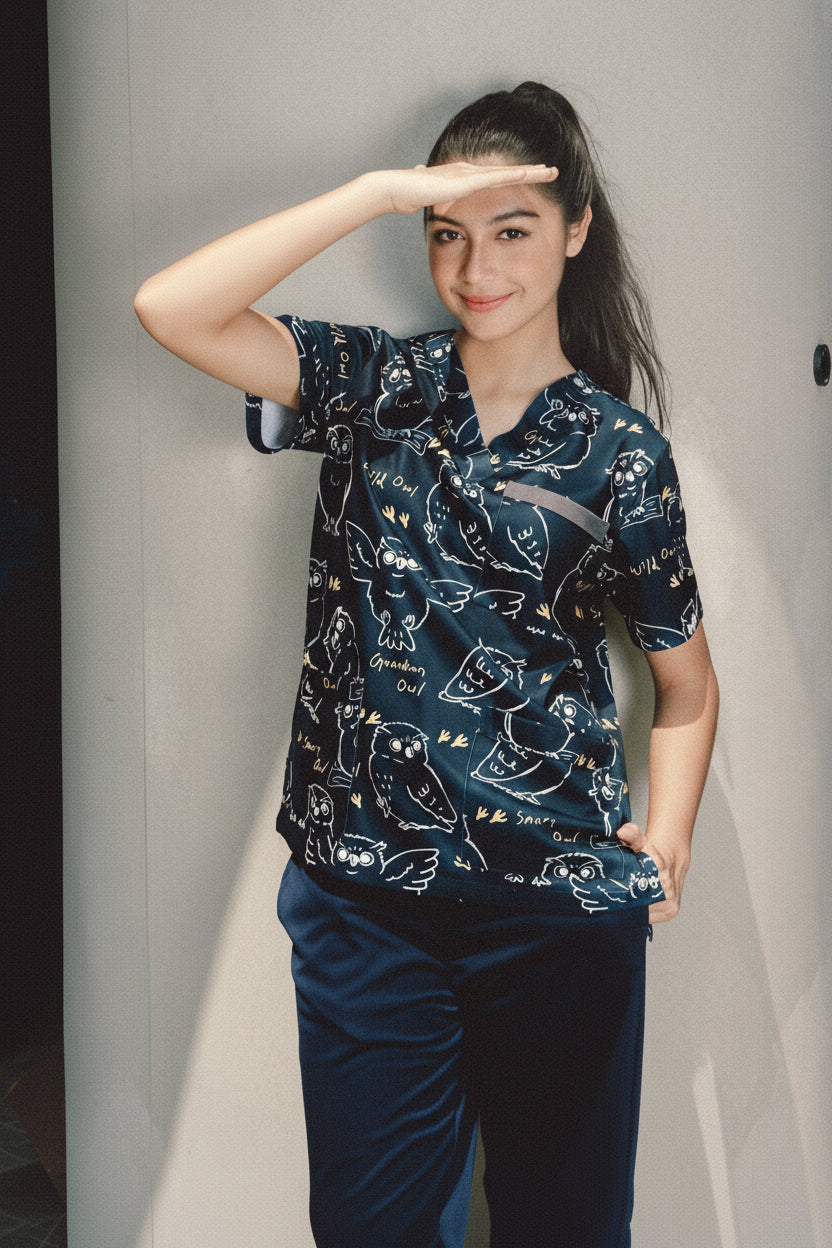 Printed hand washing clothes dinosaur begonia rabbit comfortable breathable overalls surgical gowns men's and women's dentistry, pediatrics