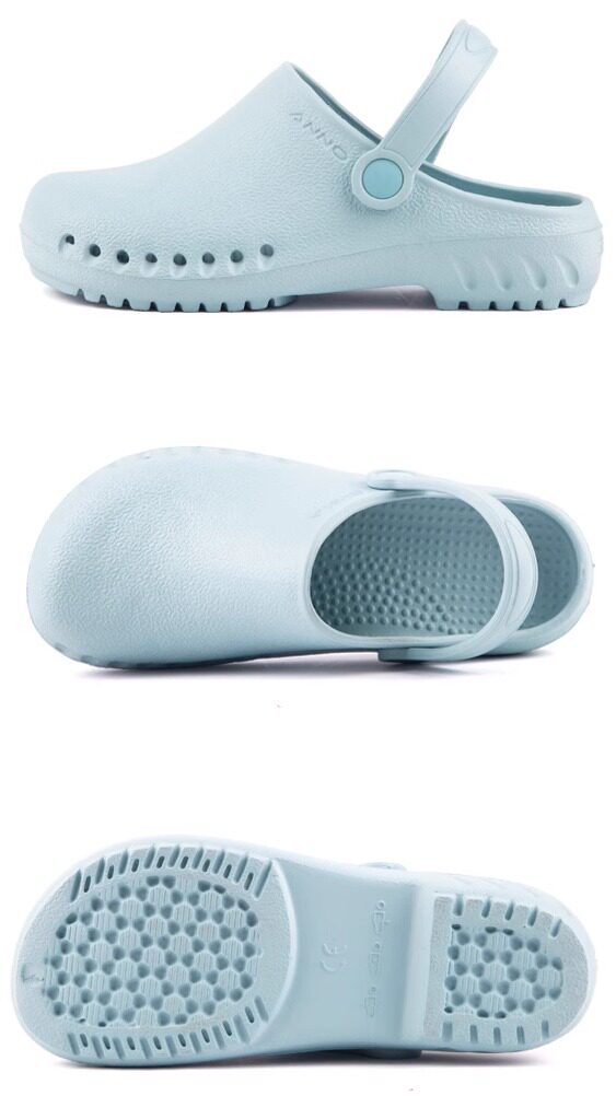 Antibacterial toe non-slip slippers laboratory clean room unisex EVA slippers hospital operating room work shoes