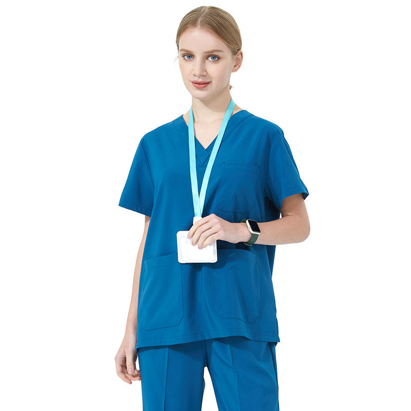 Quick-drying hand washing coat, women's short-sleeved surgical gown, operating room work clothes, elastic doctor's brush handsuit, long-sleeved men