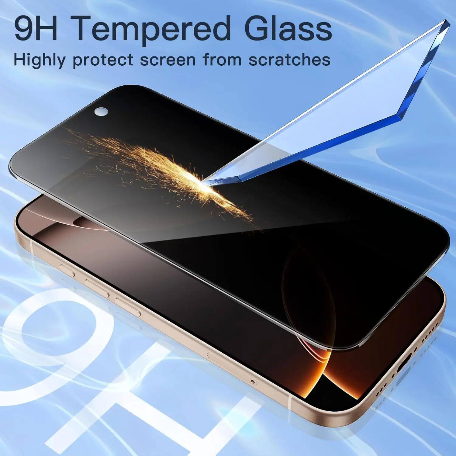 1-100 Pcs Full Cover Privacy Screen Protector For iPhone 17 16 ProMax Plus 8K Anti-spy Glass For iPhone