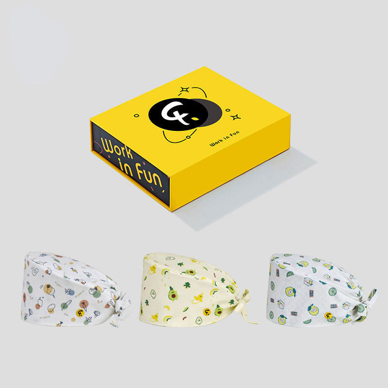 Vitamin Supplement Gourd Hat Doctor Nurse Work Hat Sweat Towel Spring and Summer Girl