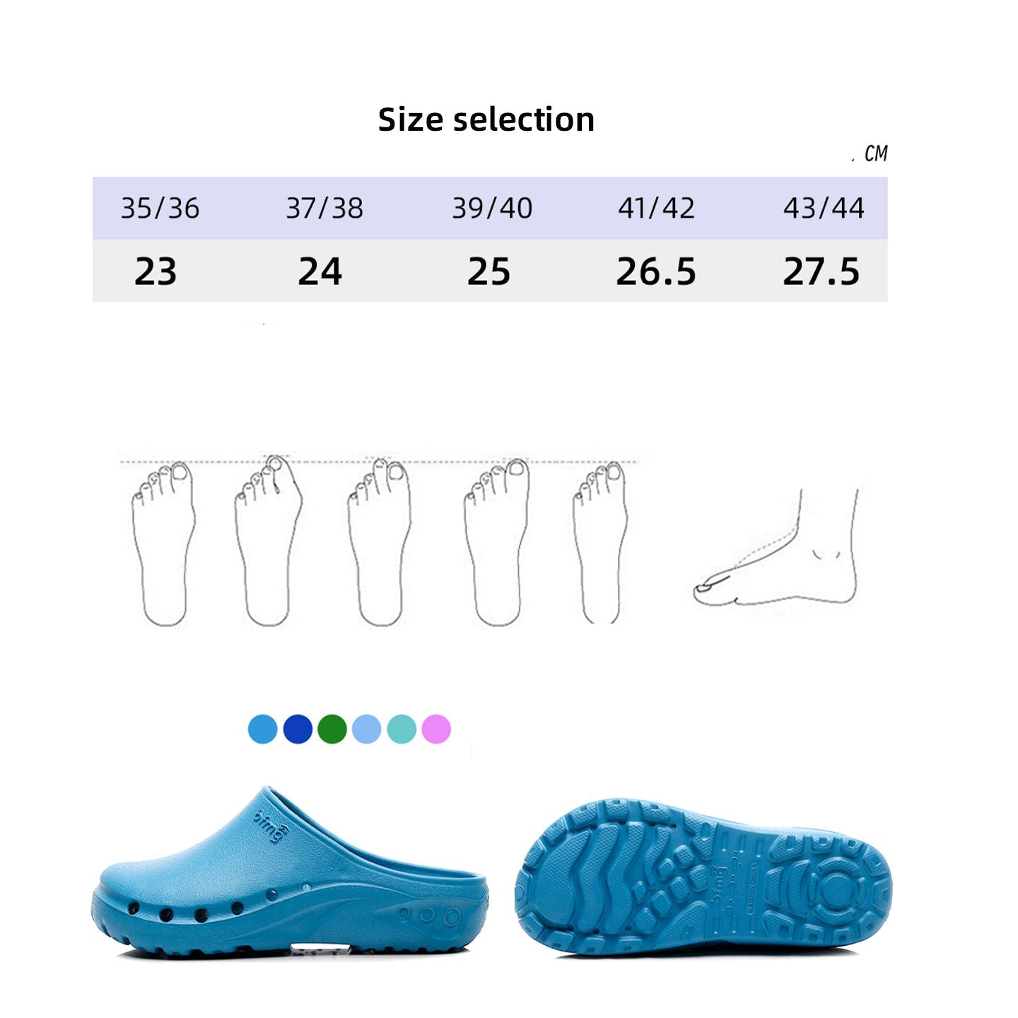Non-slip operating room slippers, medical surgical shoes, care room doctor's hole shoes, medical men's and women's work shoes