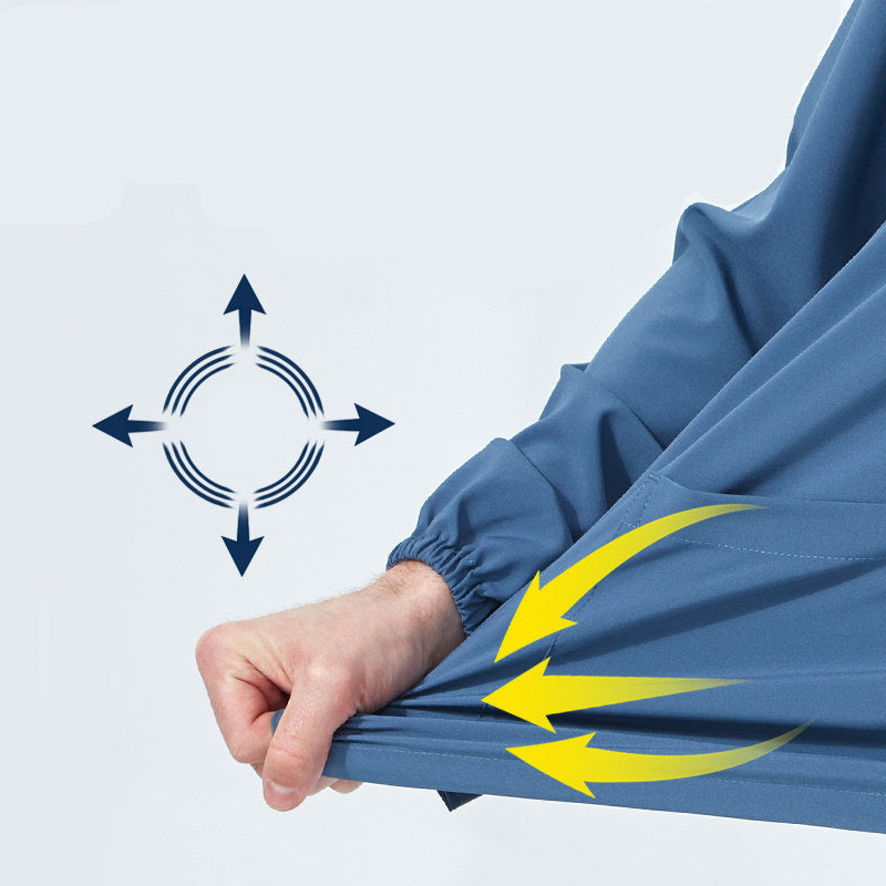 Quick-drying hand washing coat, women's short-sleeved surgical gown, operating room work clothes, elastic doctor's brush handsuit, long-sleeved men