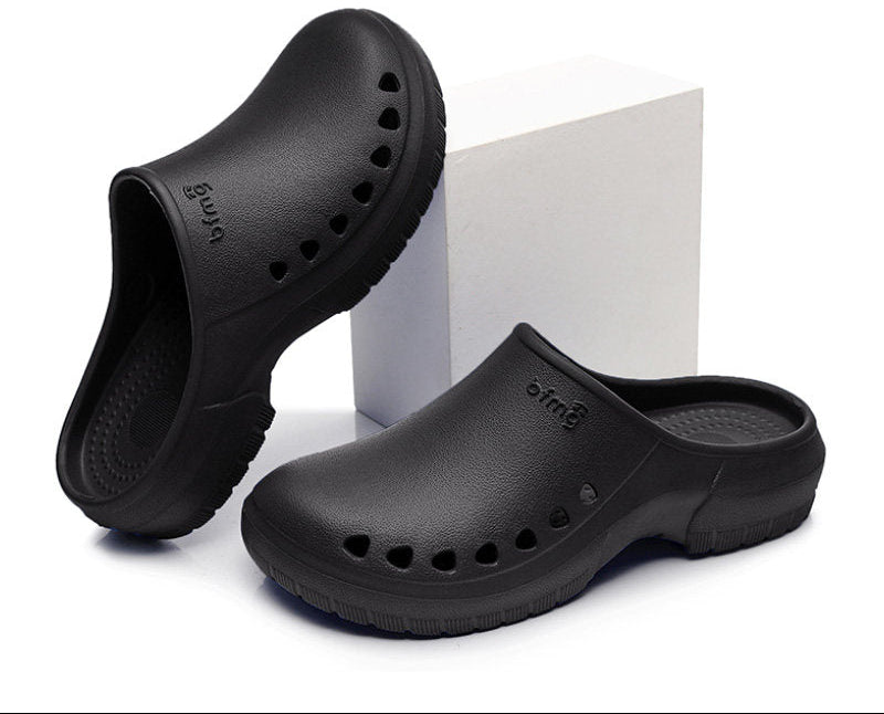 Non-slip operating room slippers, medical surgical shoes, care room doctor's hole shoes, medical men's and women's work shoes