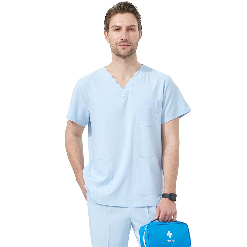 Quick-drying hand washing coat, women's short-sleeved surgical gown, operating room work clothes, elastic doctor's brush handsuit, long-sleeved men