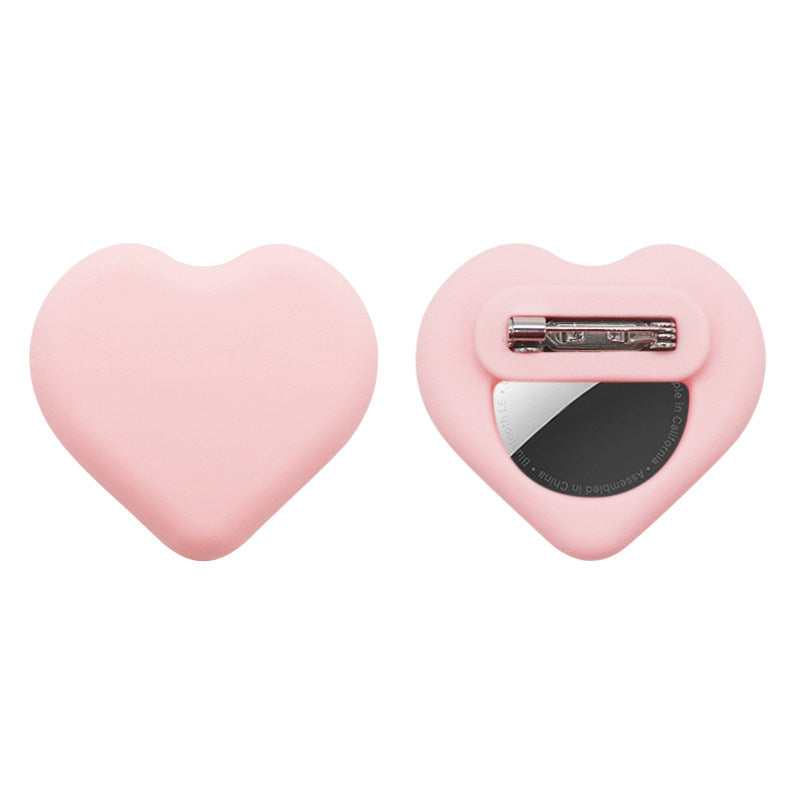Heart Shaped AirTag Case for Apple AirTag & AirTag 2  Silicone Protective Cover with Keychain Clip  Cute Anti-Scratch Shockproof Tracker Holder