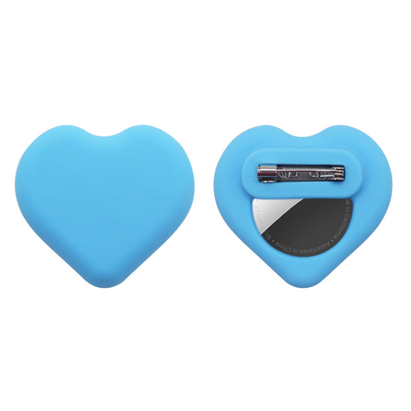 Heart Shaped AirTag Case for Apple AirTag & AirTag 2  Silicone Protective Cover with Keychain Clip  Cute Anti-Scratch Shockproof Tracker Holder