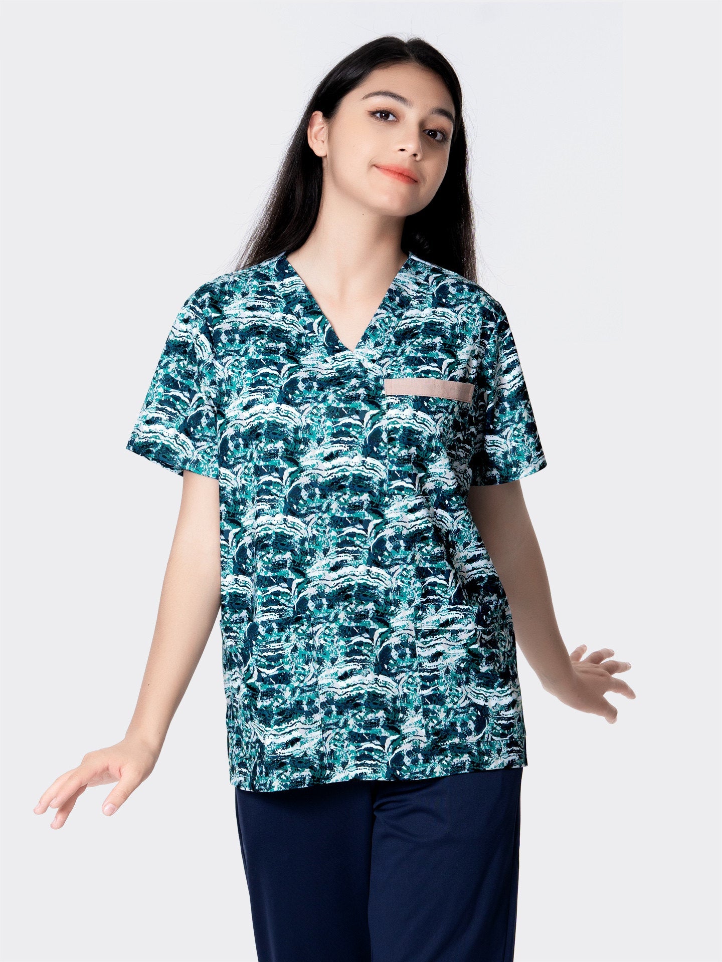 Printed hand washing clothes dinosaur begonia rabbit comfortable breathable overalls surgical gowns men's and women's dentistry, pediatrics