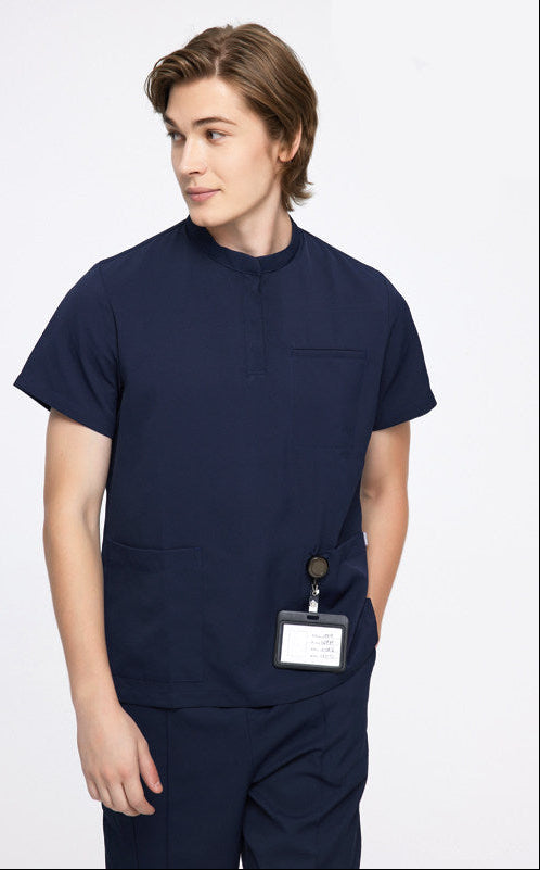 New product cool and breathable hand wash suit doctor nurse brush suit round neck oral surgical suit