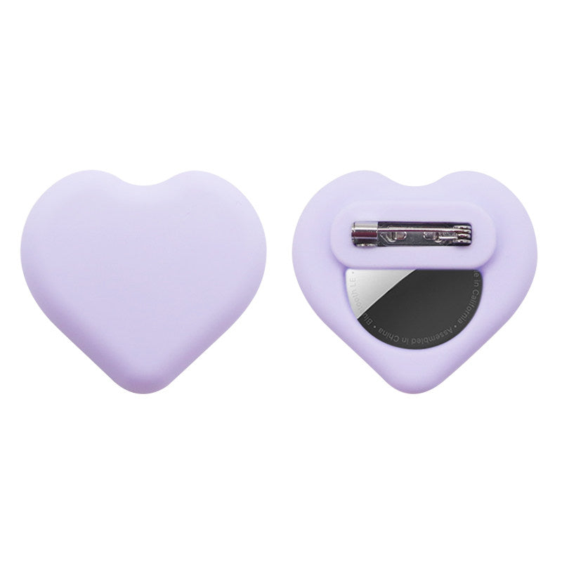 Heart Shaped AirTag Case for Apple AirTag & AirTag 2  Silicone Protective Cover with Keychain Clip  Cute Anti-Scratch Shockproof Tracker Holder