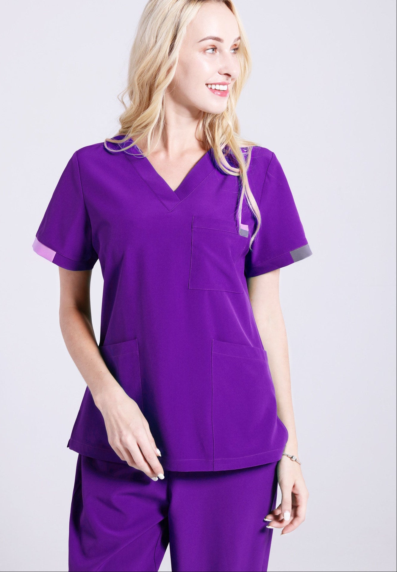 Uniform Unisex Stretch Quick Dry Stomatology Short Sleeve Hand Wash ZaqZeq Medical Care Professional Set