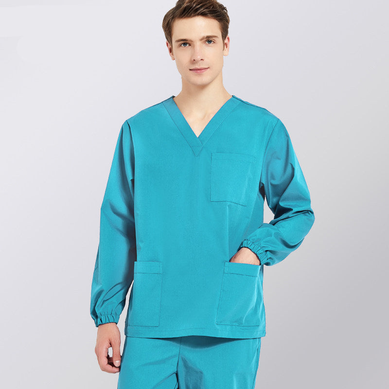 Surgical gowns, hand washing gowns, solid color overalls, doctor nurse uniforms, clean rooms, laboratories, long sleeve overalls
