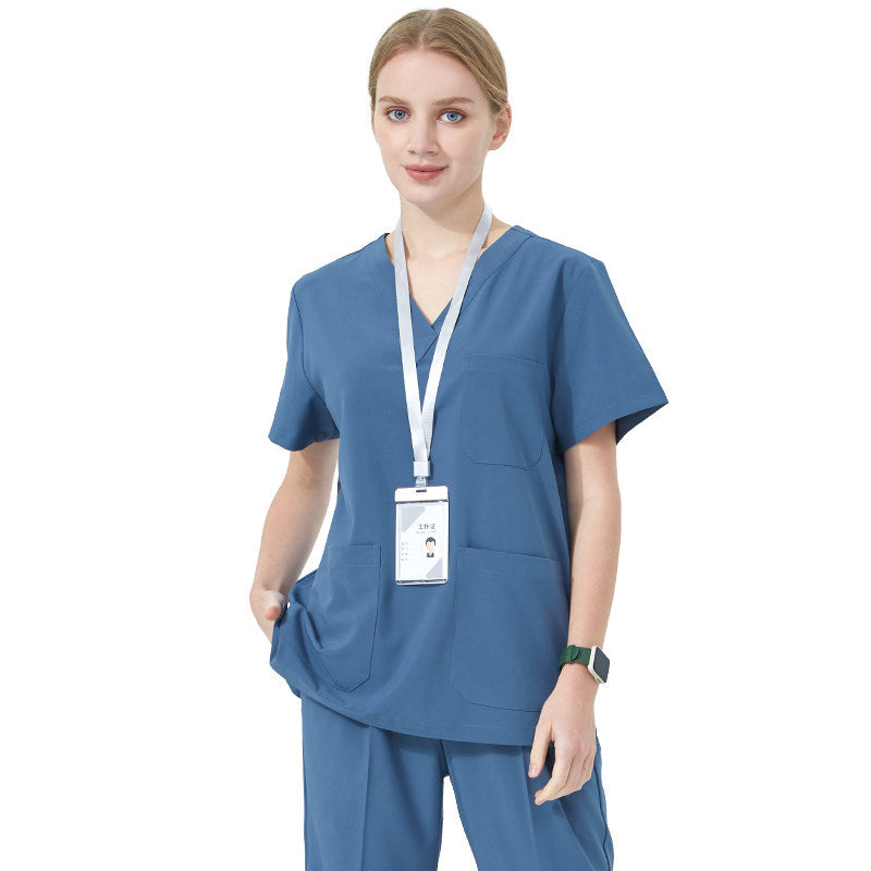 Quick-drying hand washing coat, women's short-sleeved surgical gown, operating room work clothes, elastic doctor's brush handsuit, long-sleeved men