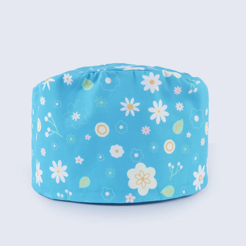 Faran Faran Printed Cotton Oral Dental Work Cap Dust Cap Pet Salon Beauty Salon Cap Wrap Cap