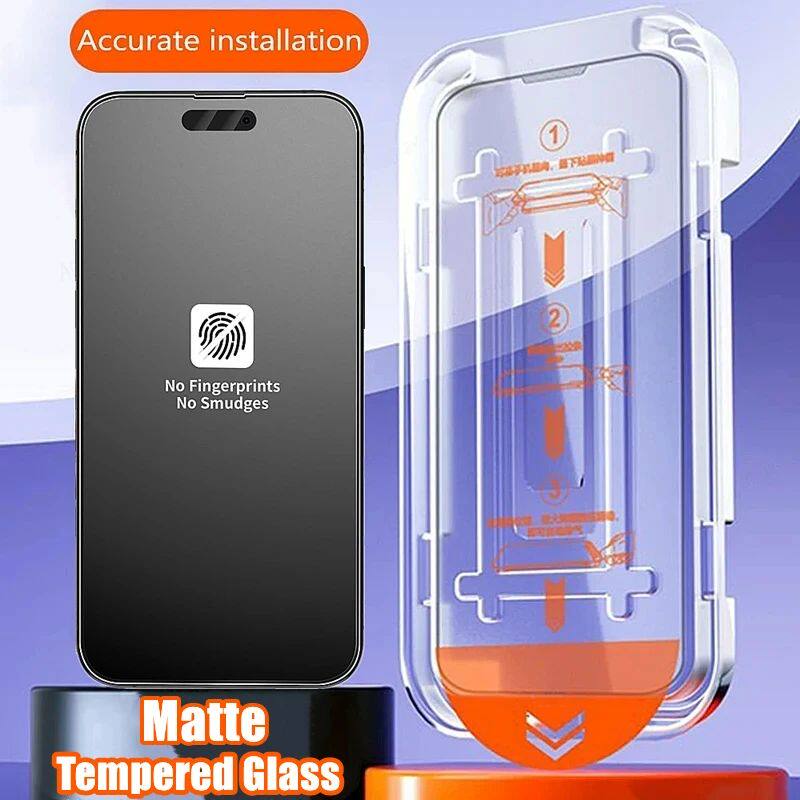 8K Oleophobic Coating Dust free Installation Privacy Screen Protector For iPhone Matte Glass