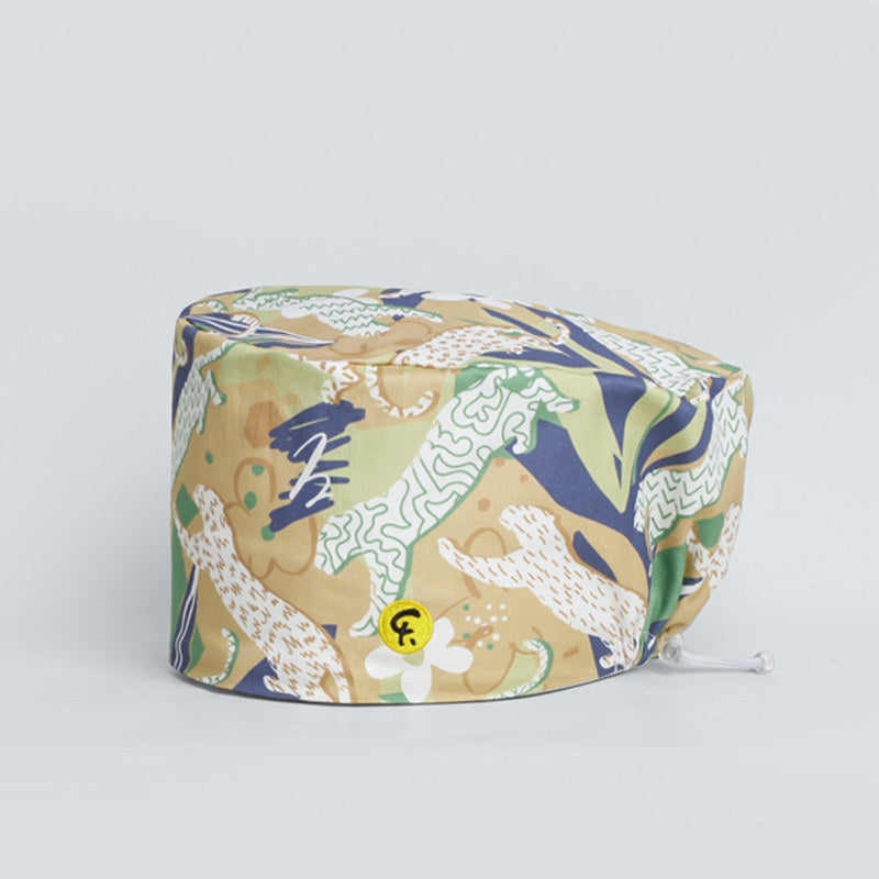 Wrap Turban Doctor Wrap Cap Nurse Work Cap Beanie Jungle Walk Men & Women Spring Summer