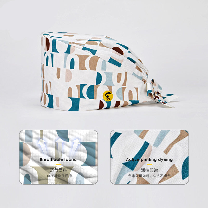 Dr. Surgical Cap Minimalist Art Letter Work Hat Gourd Hat Cotton Print Men's and Women's Spring