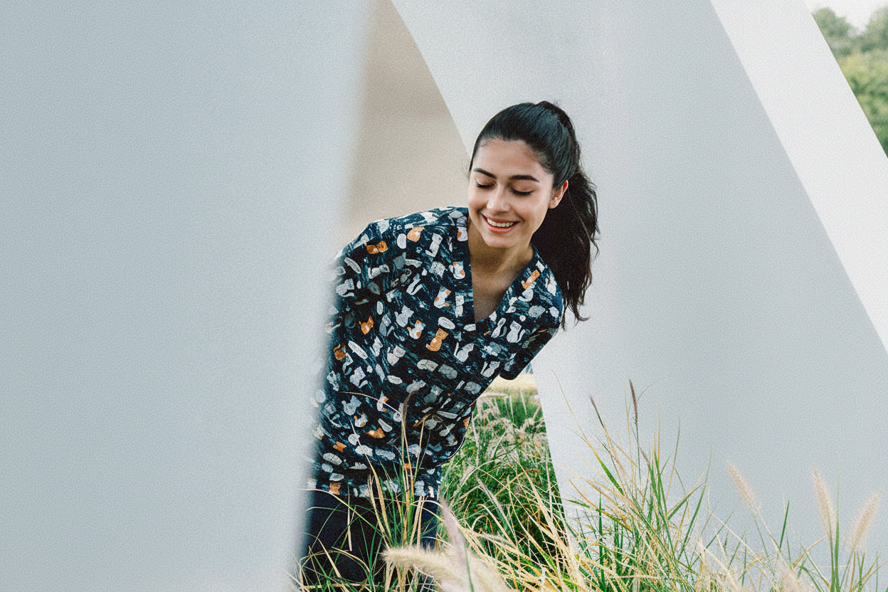 Clothes printed pet doctor nurse work uniform brush hand clothes men's and women's little nurses