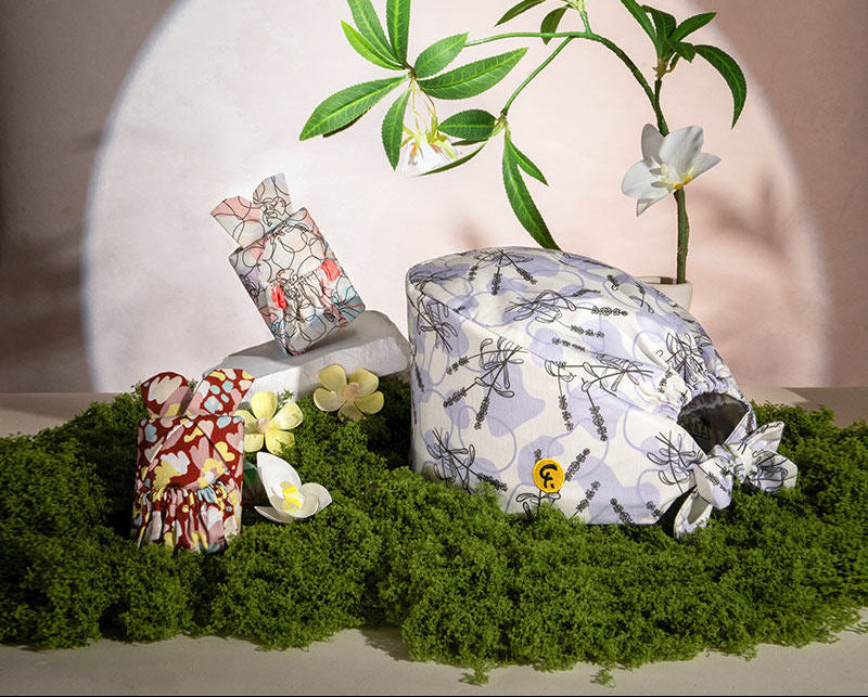 Nurse Work Hat Gourd Hat Wrap Hood Sweat Towel Romantic Garden Men and Women Spring & Summer