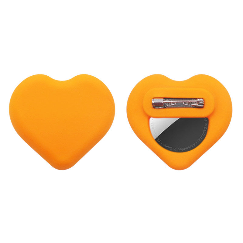 Heart Shaped AirTag Case for Apple AirTag & AirTag 2  Silicone Protective Cover with Keychain Clip  Cute Anti-Scratch Shockproof Tracker Holder