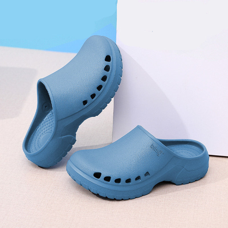 Non-slip operating room slippers, medical surgical shoes, care room doctor's hole shoes, medical men's and women's work shoes