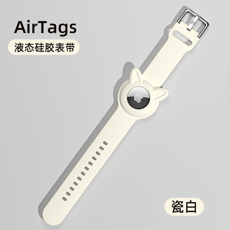 Kids AirTag Wristband Case  Liquid Silicone Watch-Style Protective Bracelet for Apple AirTag