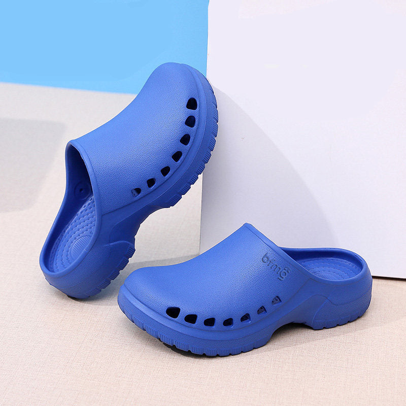 Non-slip operating room slippers, medical surgical shoes, care room doctor's hole shoes, medical men's and women's work shoes
