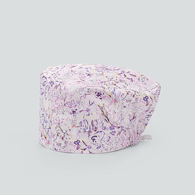 Doctor nurse beanie surgery hood cap stomatology hospital pet doctor work hat flower dance