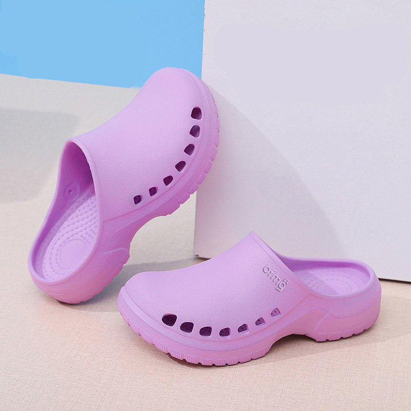 Non-slip operating room slippers, medical surgical shoes, care room doctor's hole shoes, medical men's and women's work shoes