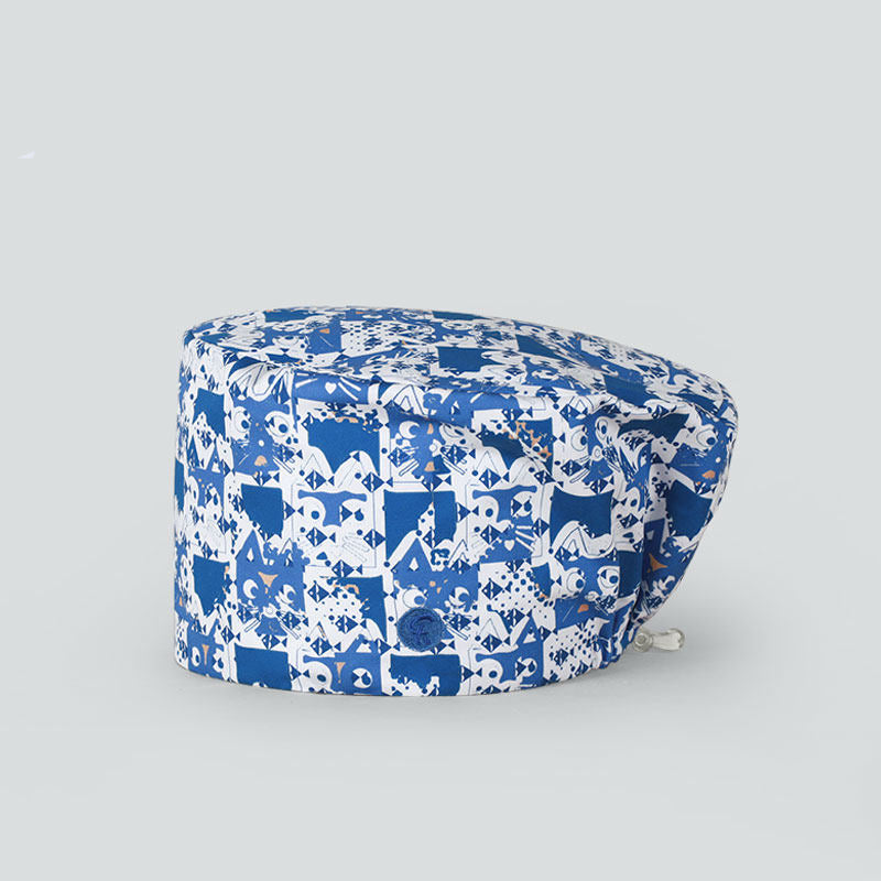 Fashion Beanie Work Hat Doctor Nurse Head Wrap Surgical Cap Sweat Absorbent Sweat Towel Full Geometry