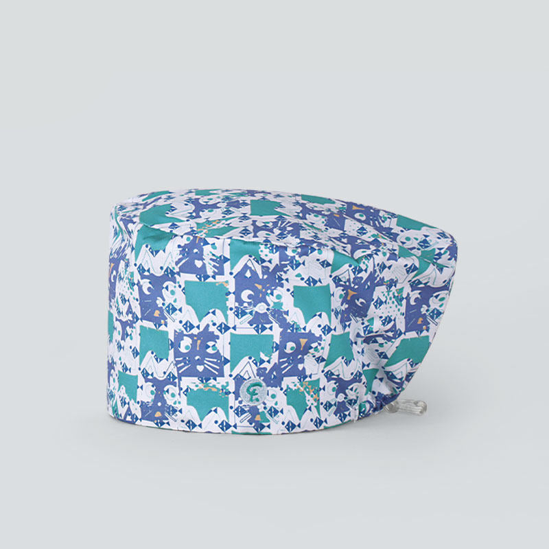 Fashion Beanie Work Hat Doctor Nurse Head Wrap Surgical Cap Sweat Absorbent Sweat Towel Full Geometry