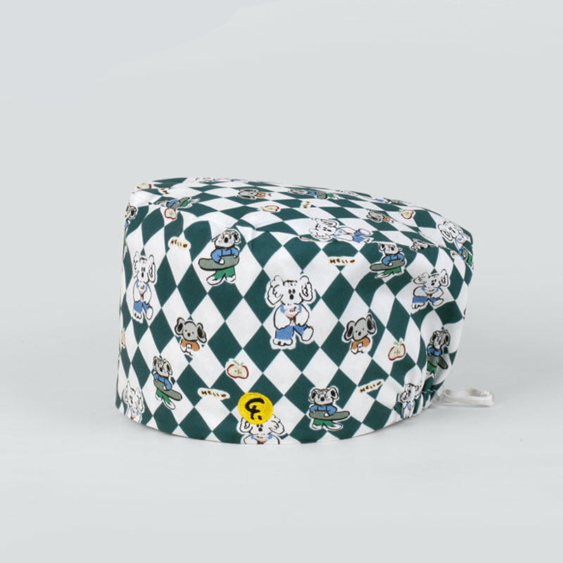 Nurse, work surgical cap, beanie, confinement hat, headscarf, flag opening, men's and women's spring and summer thin style