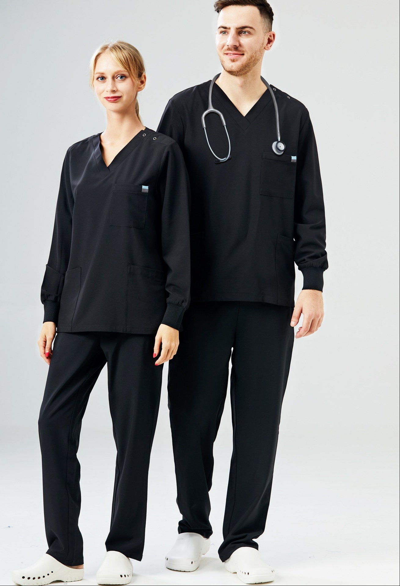 Uniform Unisex Stretch Quick Dry Stomatology Short Sleeve Hand Wash ZaqZeq Medical Care Professional Set